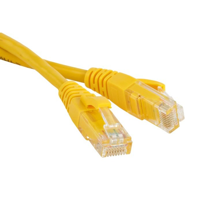 Кабель витая пара патч-корд Hyperline PC-LPM-UTP-RJ45-RJ45-C5e-0.5M-LSZH-YL 0.5m