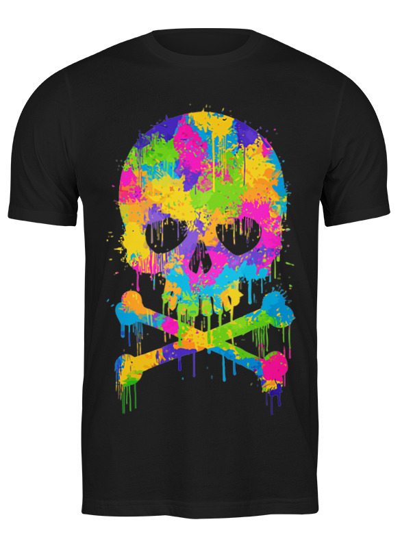 

Футболка женская Printio Череп (skull) черная S, Черный, Череп (skull)
