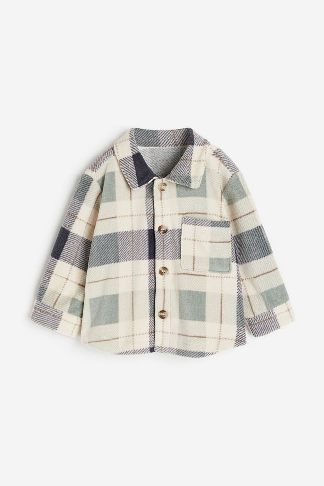 

Рубашка детская H&M 1100174, Кремовый Клетчатый, 80, Белый, 1100174