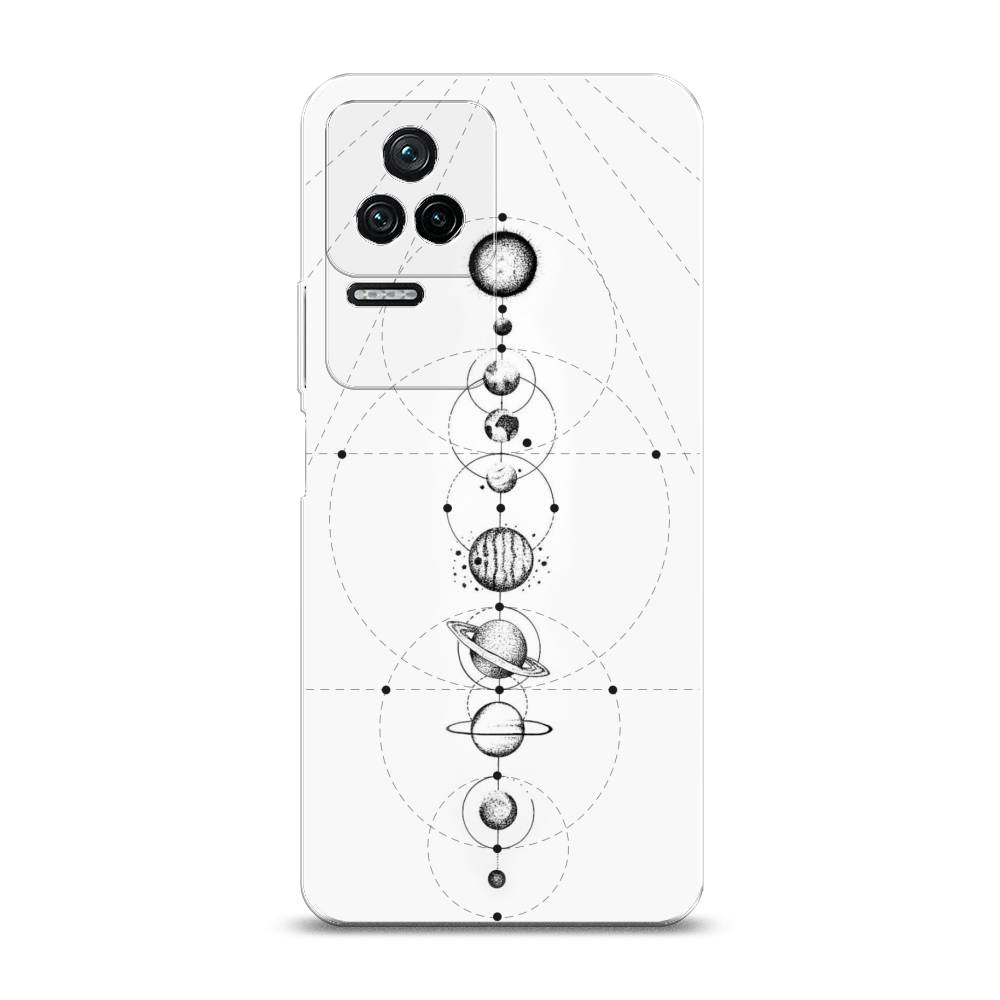 

Чехол на Xiaomi Poco F4/Redmi K40S "Парад планет", Серый, 314650-2