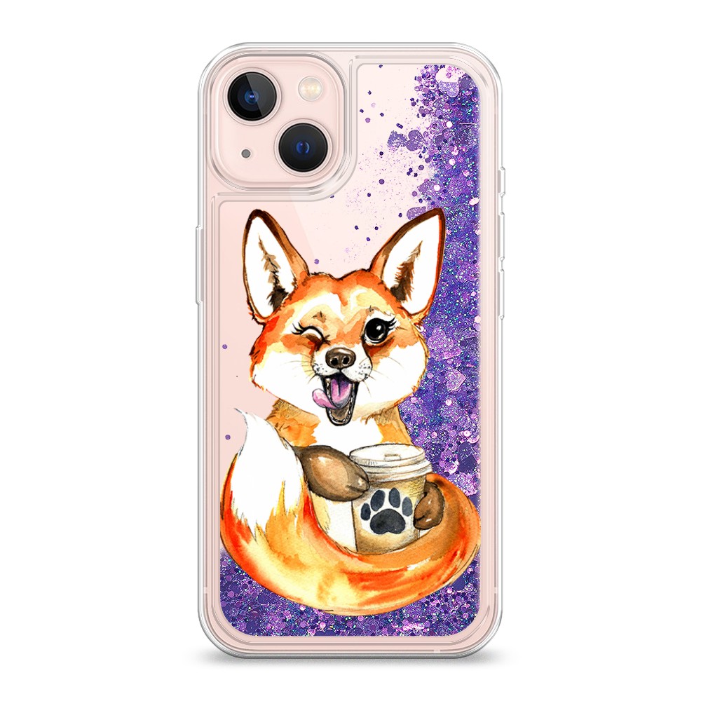 

Чехол Awog на Apple iPhone 13 / Айфон 13 "Подмигивающая лиса с кофе", Разноцветный, 14292-1