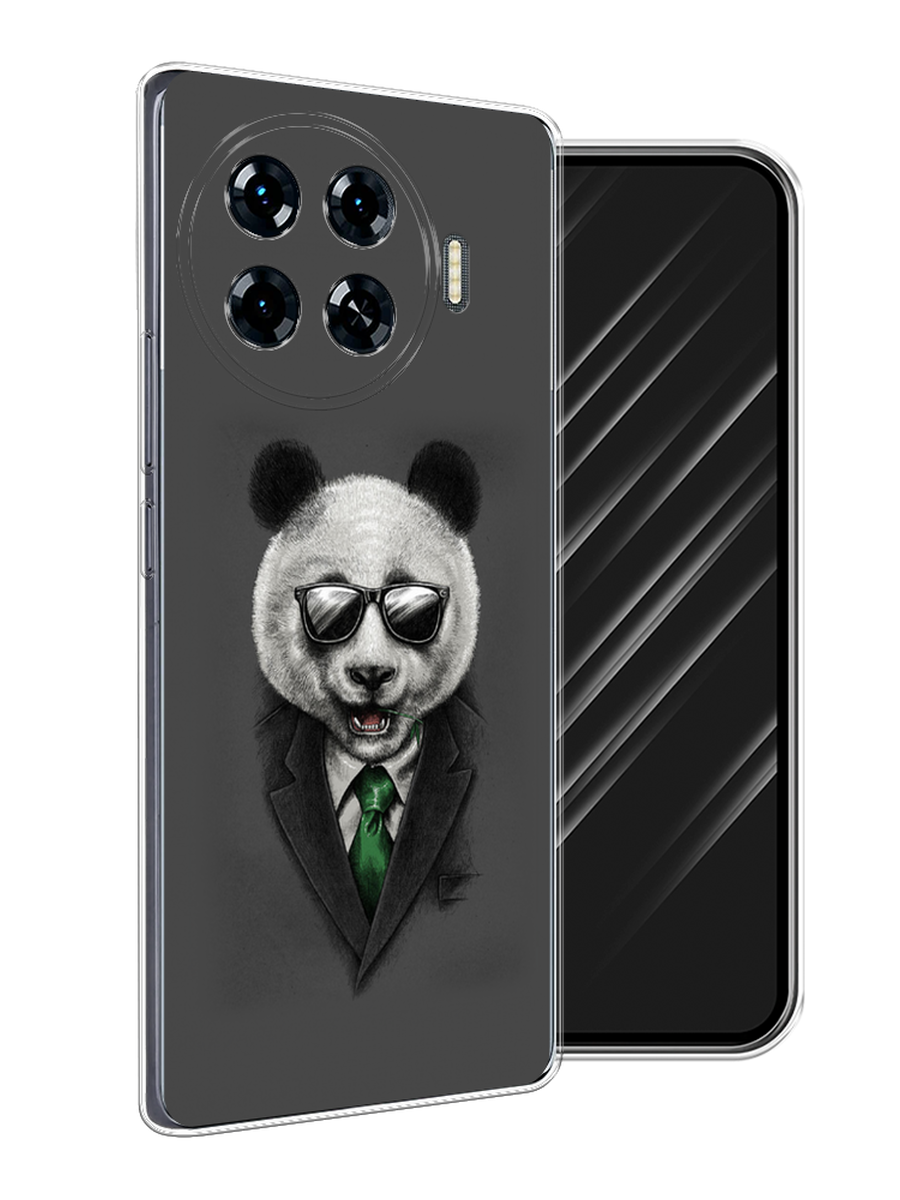 

Чехол Awog на Tecno Spark 20 Pro Plus "Деловая панда", Серый;зеленый, 305050-1