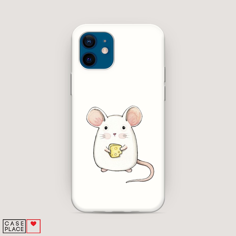 

Матовый силиконовый чехол "Мышка" на Apple iPhone 12, 12557-1
