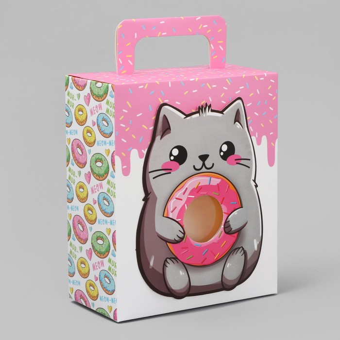 

Коробки складные Котик, 18 x 15 x 7.5 см, Белый;розовый