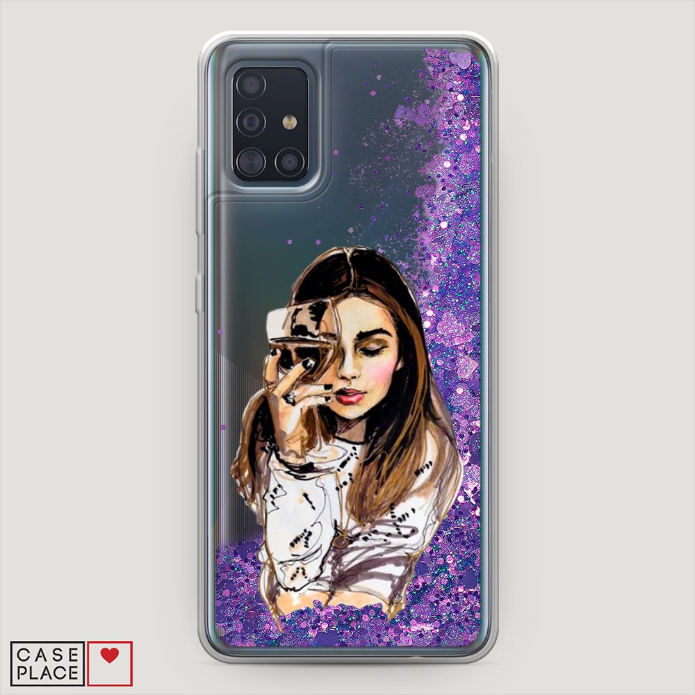 

Чехол Awog на Samsung Galaxy A51 "Девушка с бокалом", Разноцветный, 28992-1