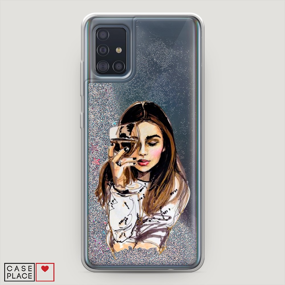 

Чехол Awog на Samsung Galaxy A51 "Девушка с бокалом", Разноцветный, 28991-1