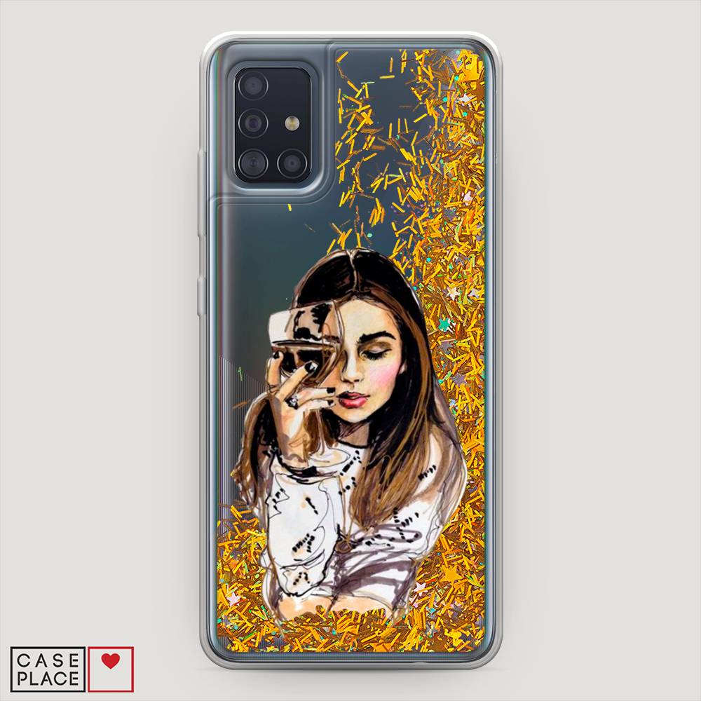 

Чехол Awog на Samsung Galaxy A51 "Девушка с бокалом", Разноцветный, 28990-1