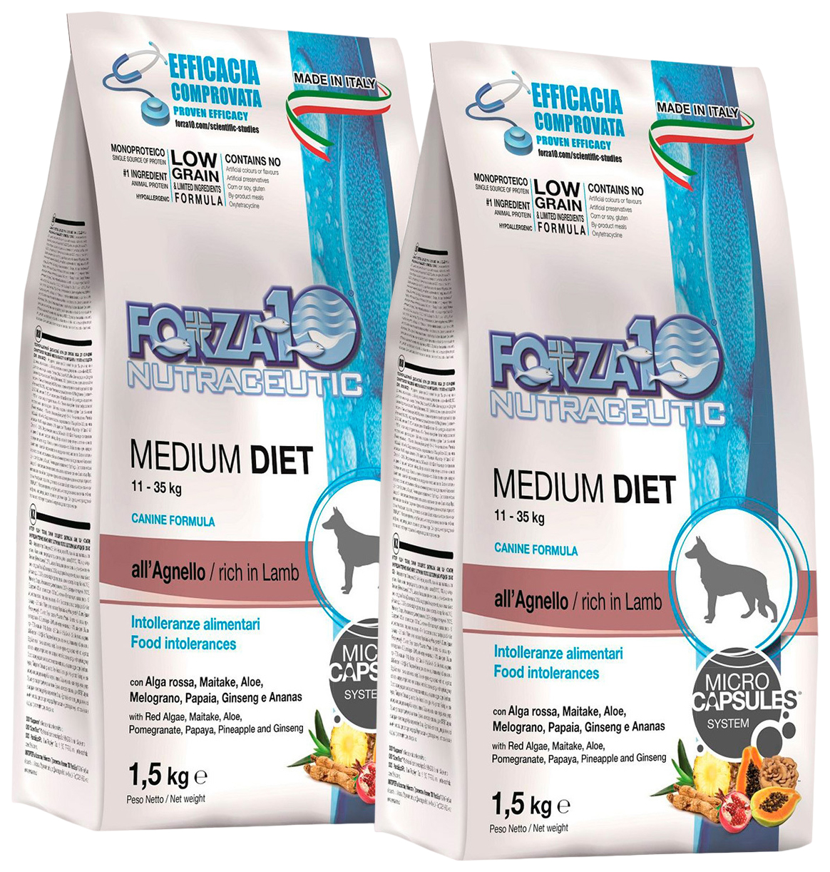 

FORZA10 FORZA10 DOG MEDIUM DIET монобелковый для взрослых собак средних пород при аллергии