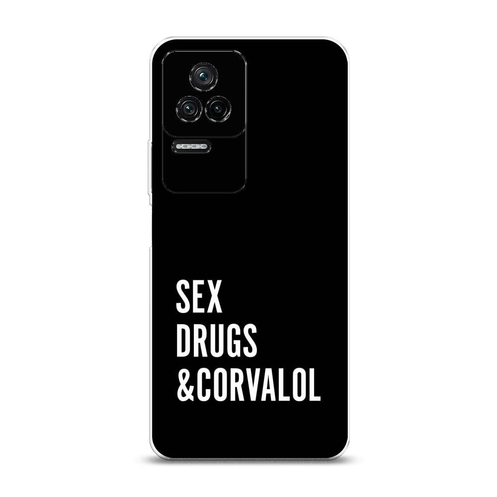 

Чехол на Xiaomi Poco F4/Redmi K40S "Corvalol", Черный;серый;белый, 314650-6