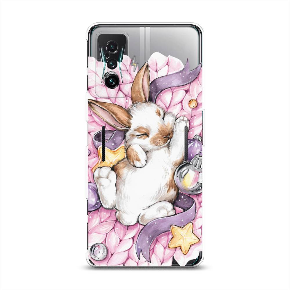

Чехол на Xiaomi Redmi K50 GE "Кролик спит", Розовый;белый, 314350-5