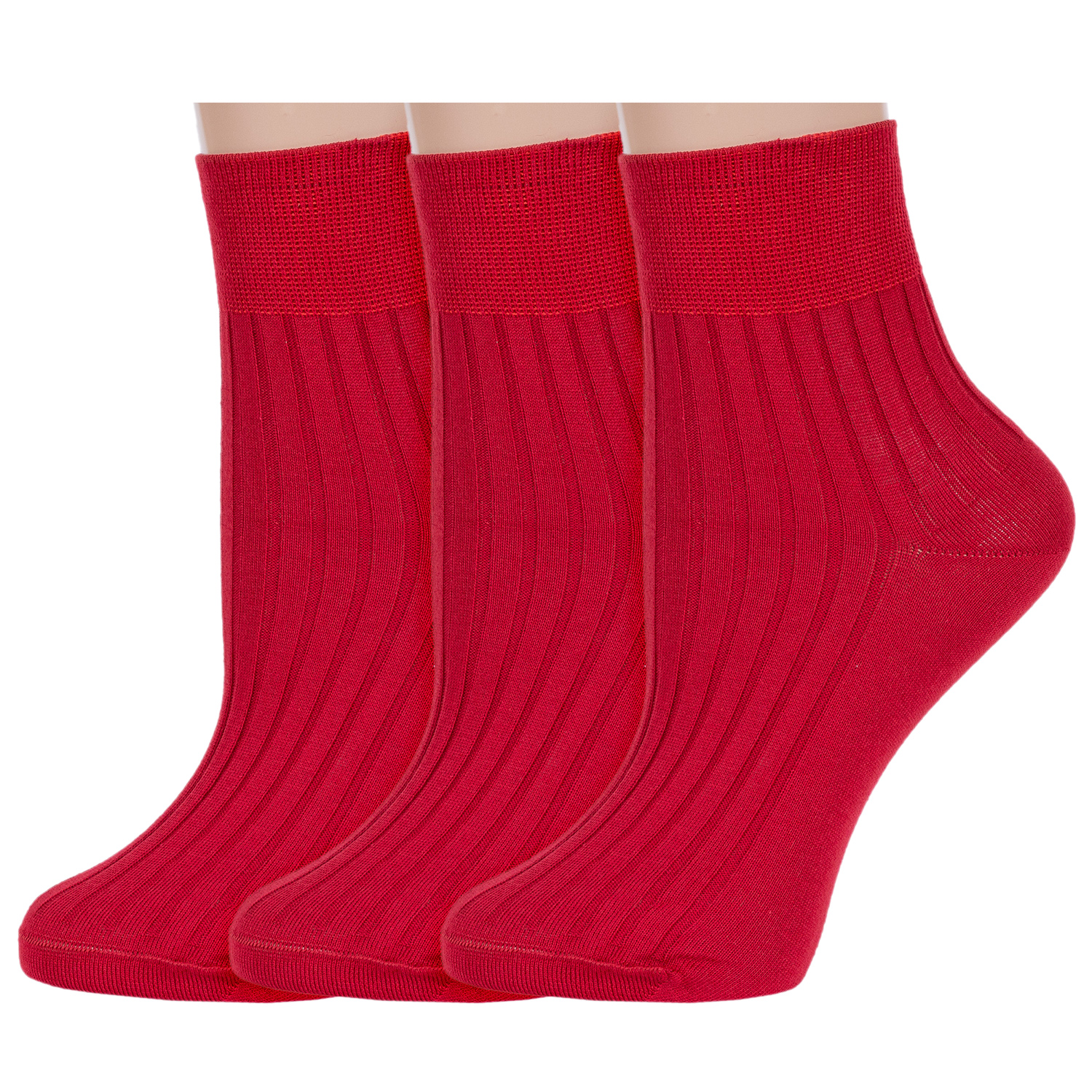 

Комплект носков женских Rusocks 3-Ж3-11001 красных 25, Красный, 3-Ж3-11001