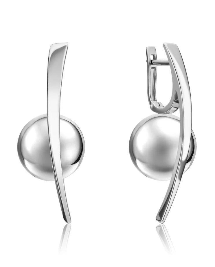 

Серьги из серебра без вставки PLATINA jewelry 02-4936-00-000-0200, 02-4936-00-000-0200