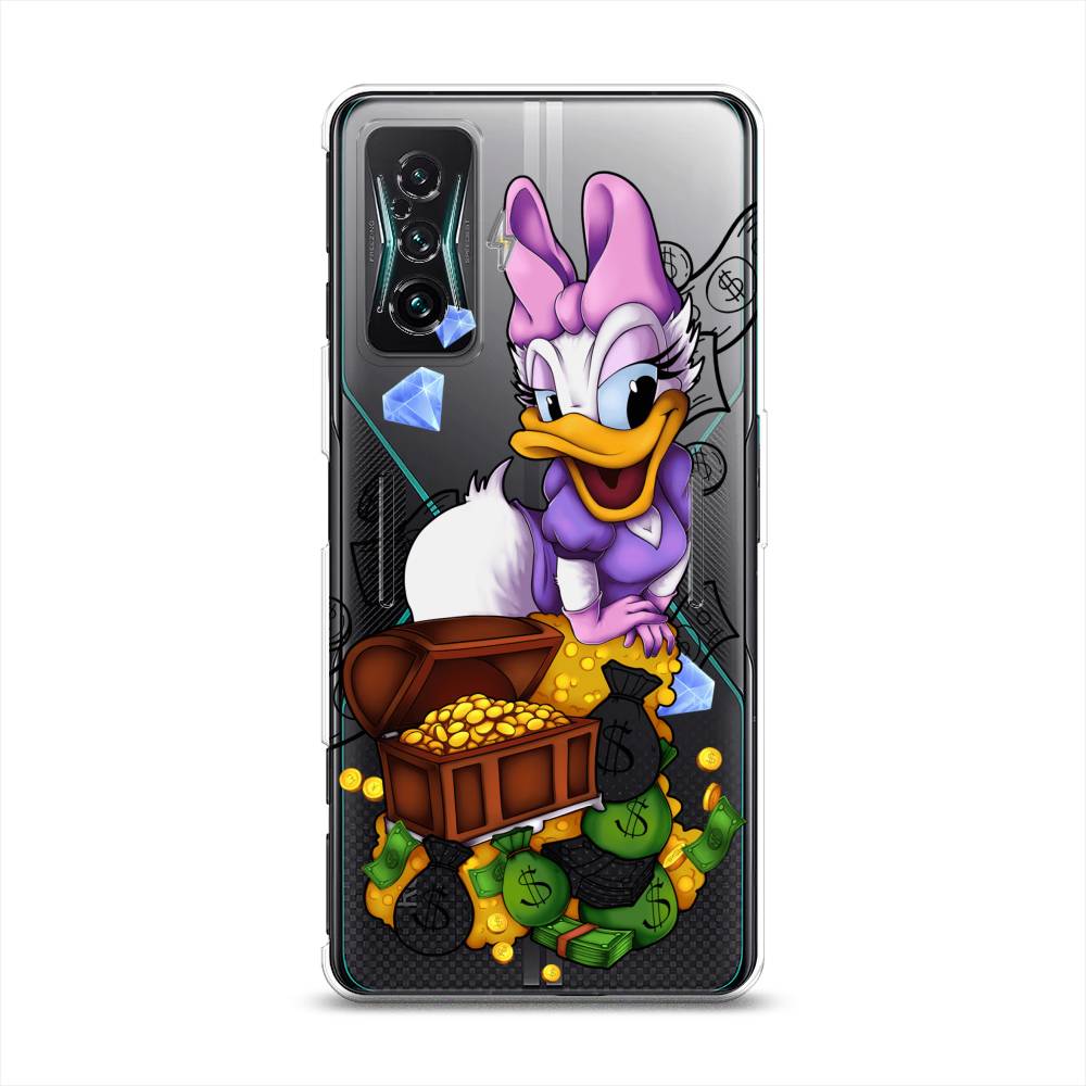

Чехол на Xiaomi Redmi K50 GE "Rich Daisy Duck", Коричневый;белый;фиолетовый, 314350-6