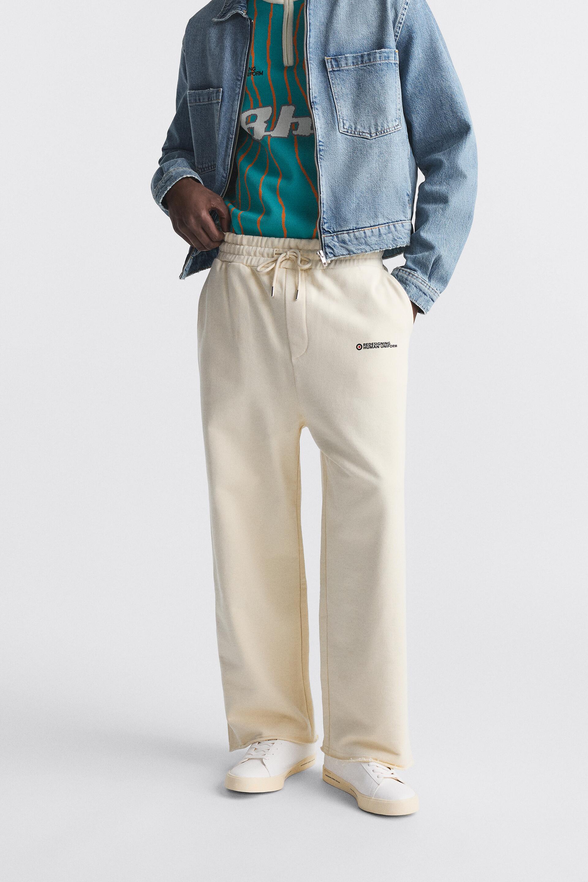 

Брюки мужские ZARA 04087412 белые M (доставка из-за рубежа), Белый, 04087412