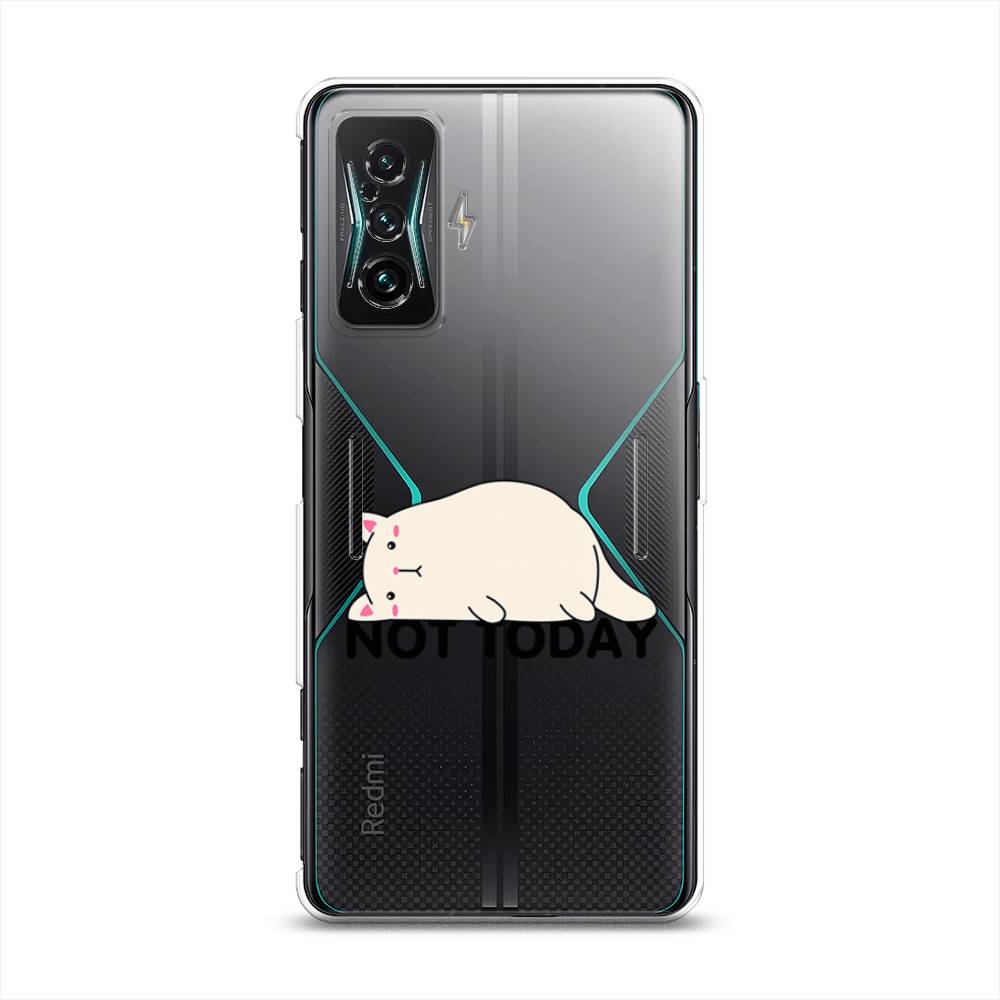 

Чехол на Xiaomi Redmi K50 GE "Cat not today", Белый;розовый;черный, 314350-1