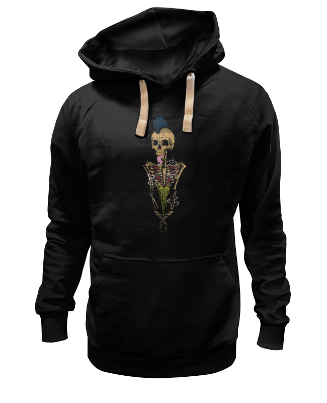 

Худи унисекс Printio Skeleton art черное 2XL, Черный, Skeleton art