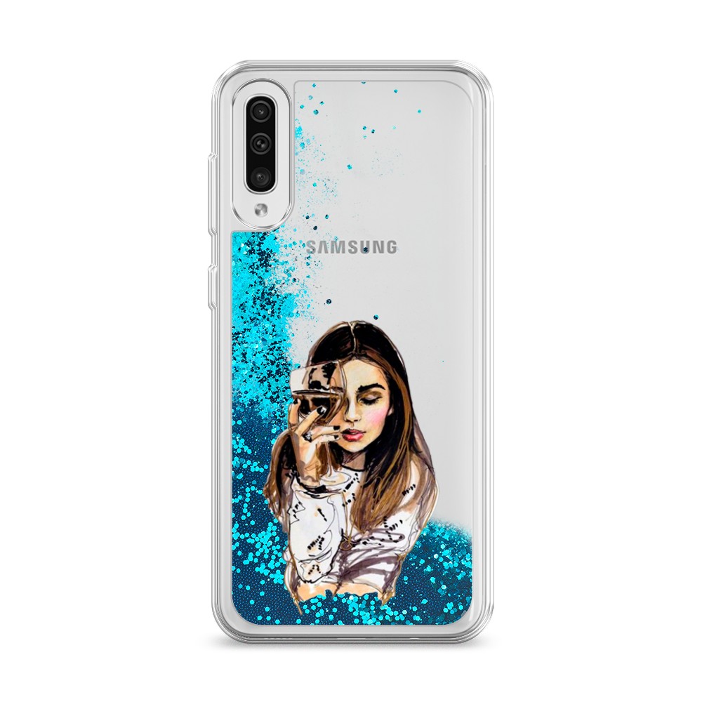 

Чехол Awog на Samsung Galaxy A30s/A50 "Девушка с бокалом", Разноцветный, 28893-1