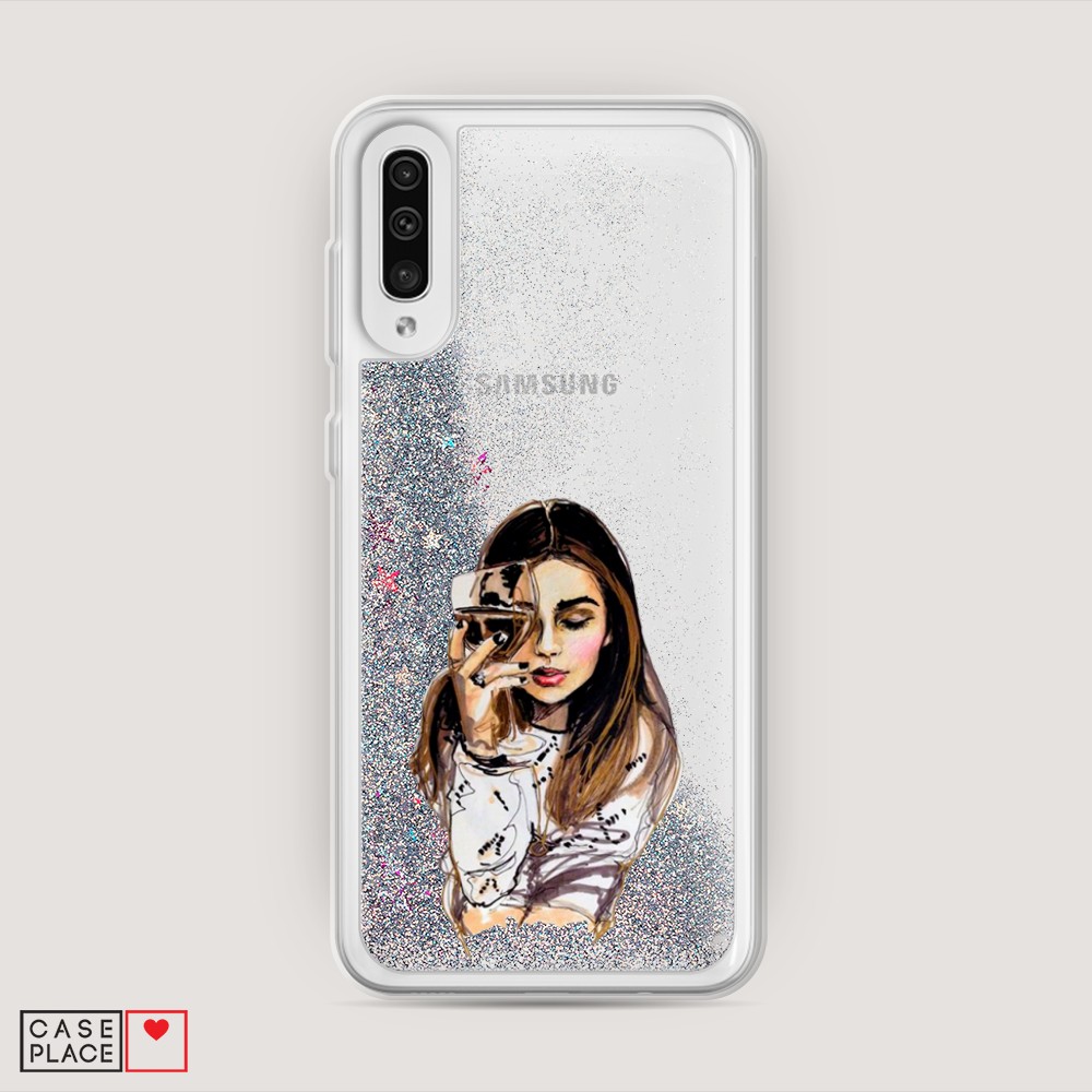 

Чехол Awog на Samsung Galaxy A30s/A50 "Девушка с бокалом", Разноцветный, 28891-1