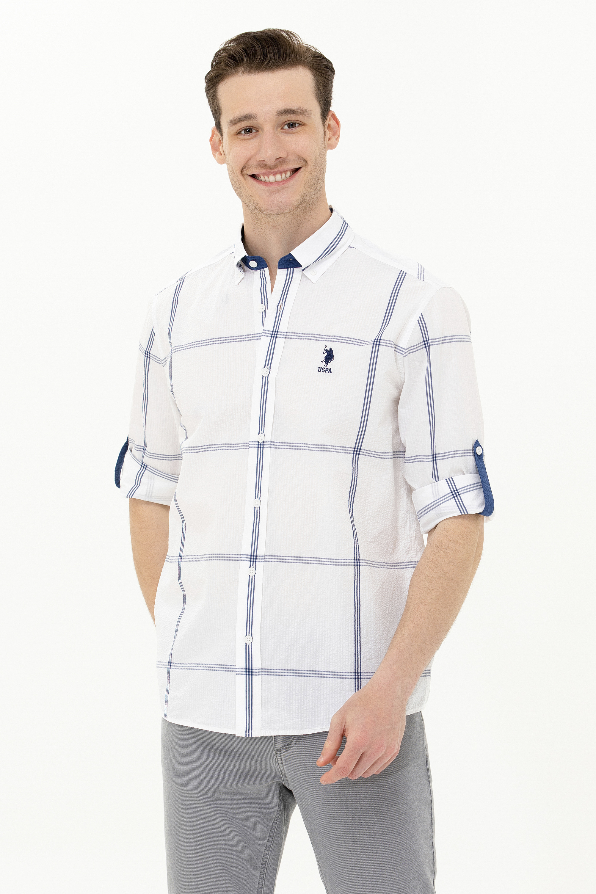 

Рубашка мужская U.S. POLO Assn. G081SZ0040MILASO белая L, Белый, G081SZ0040MILASO