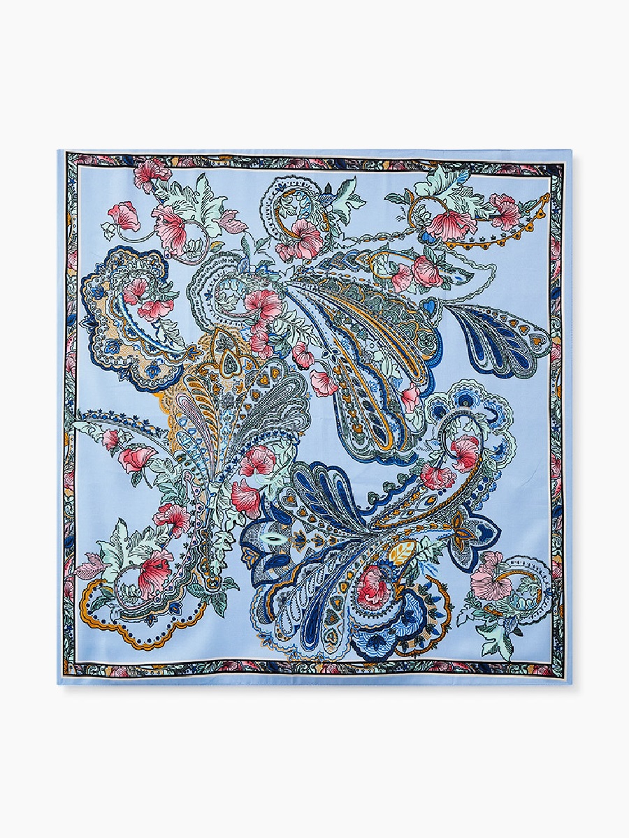 

Палантин женский Rosedena shawlcyrm18150 голубой, 90х90 см, shawlcyrm18150