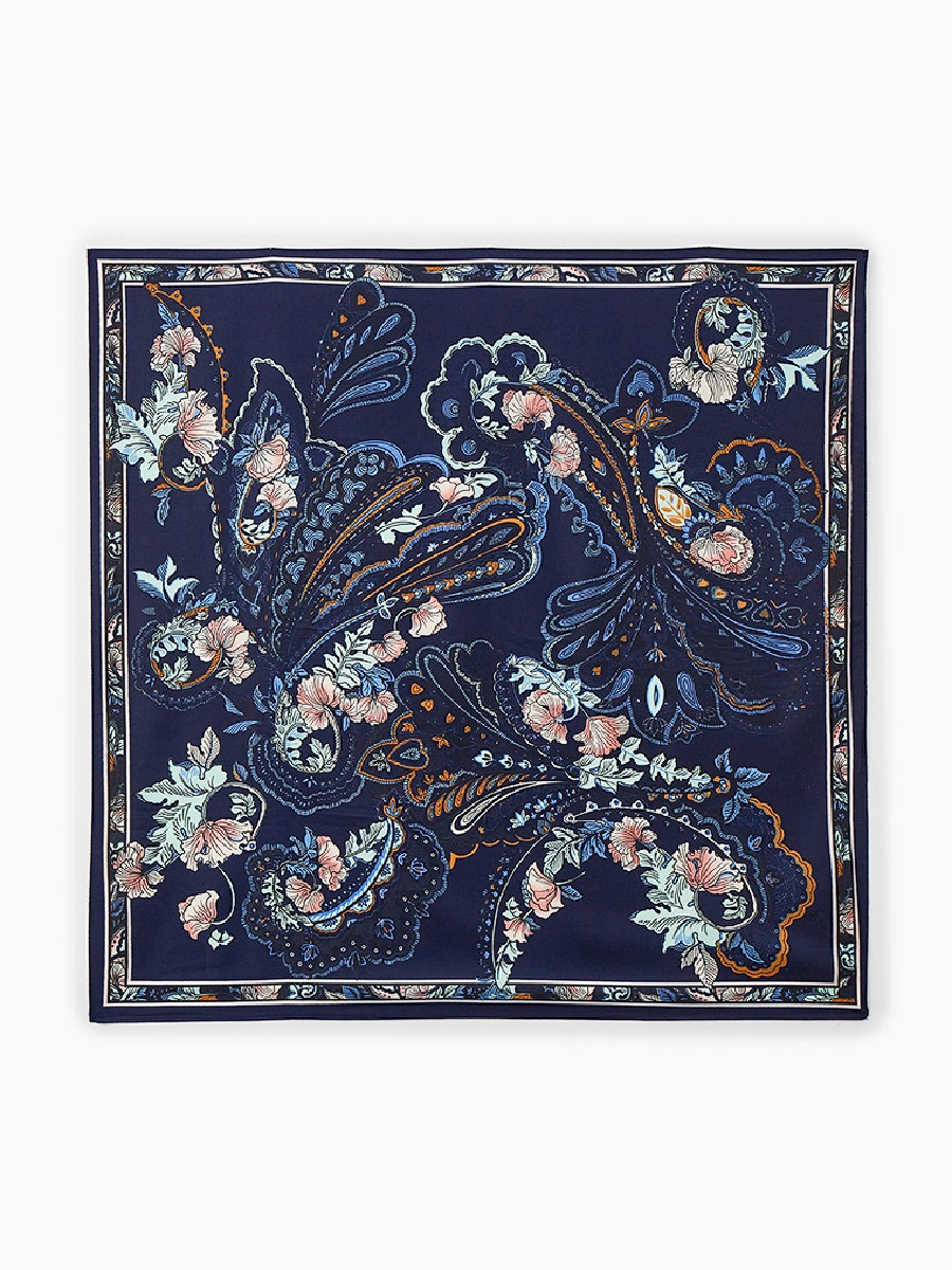 

Палантин женский Rosedena shawlcyrm18150 темно-синий, 90х90 см, shawlcyrm18150