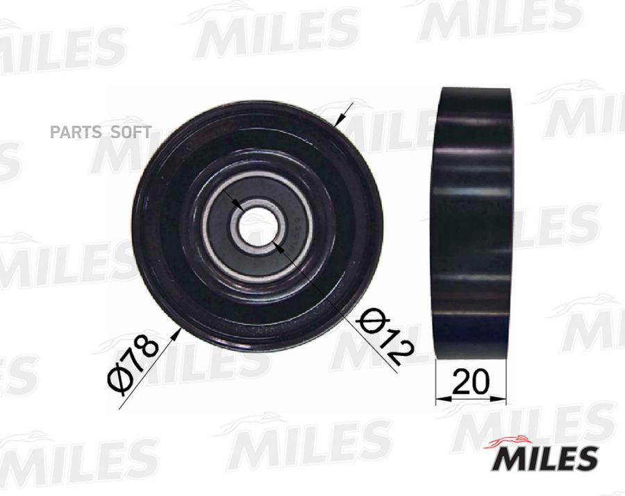 

MILES Ролик ремня приводного MILES ag03028