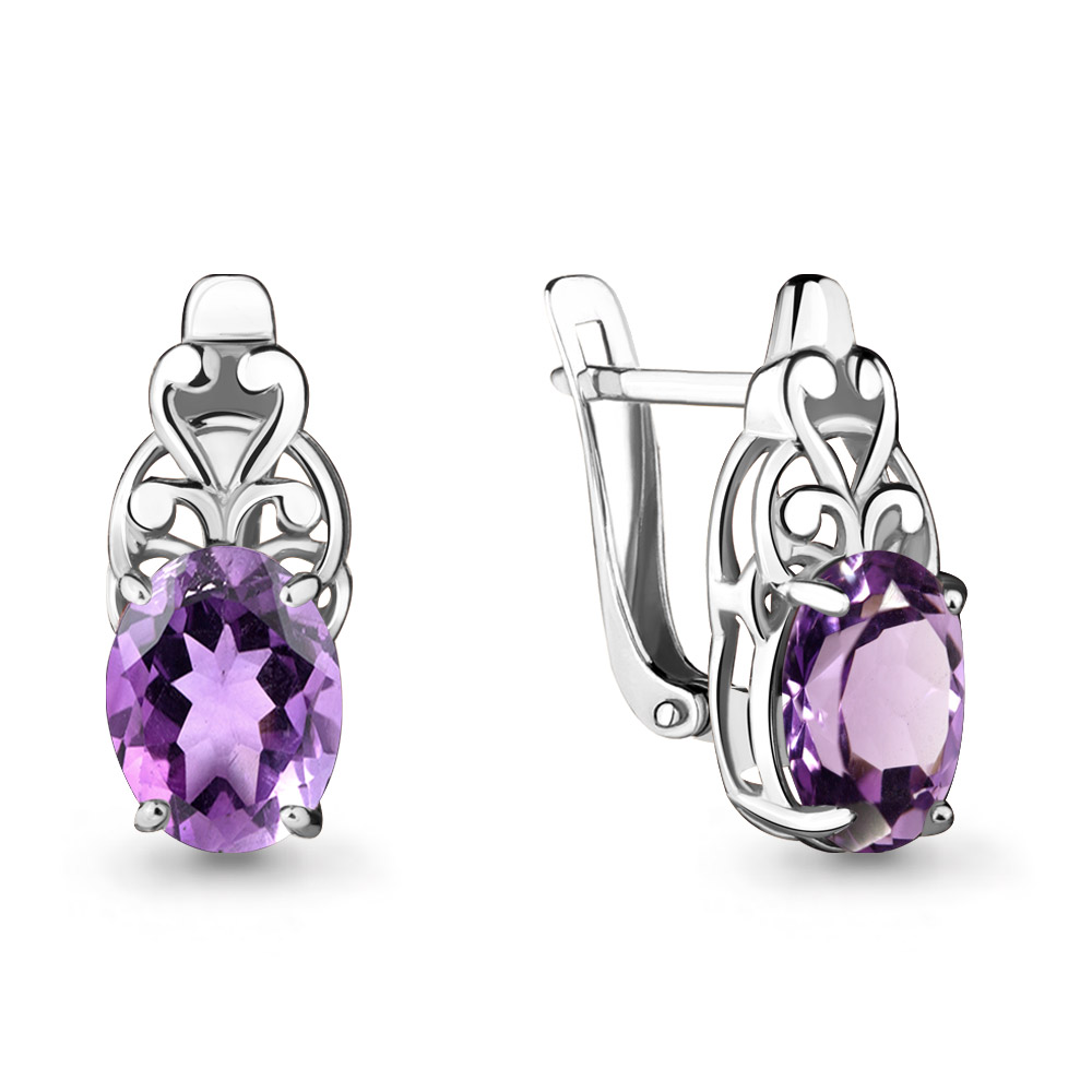 

Серьги из серебра с аметистом Aquamarine 4476004_925_р, 4476004_925_р