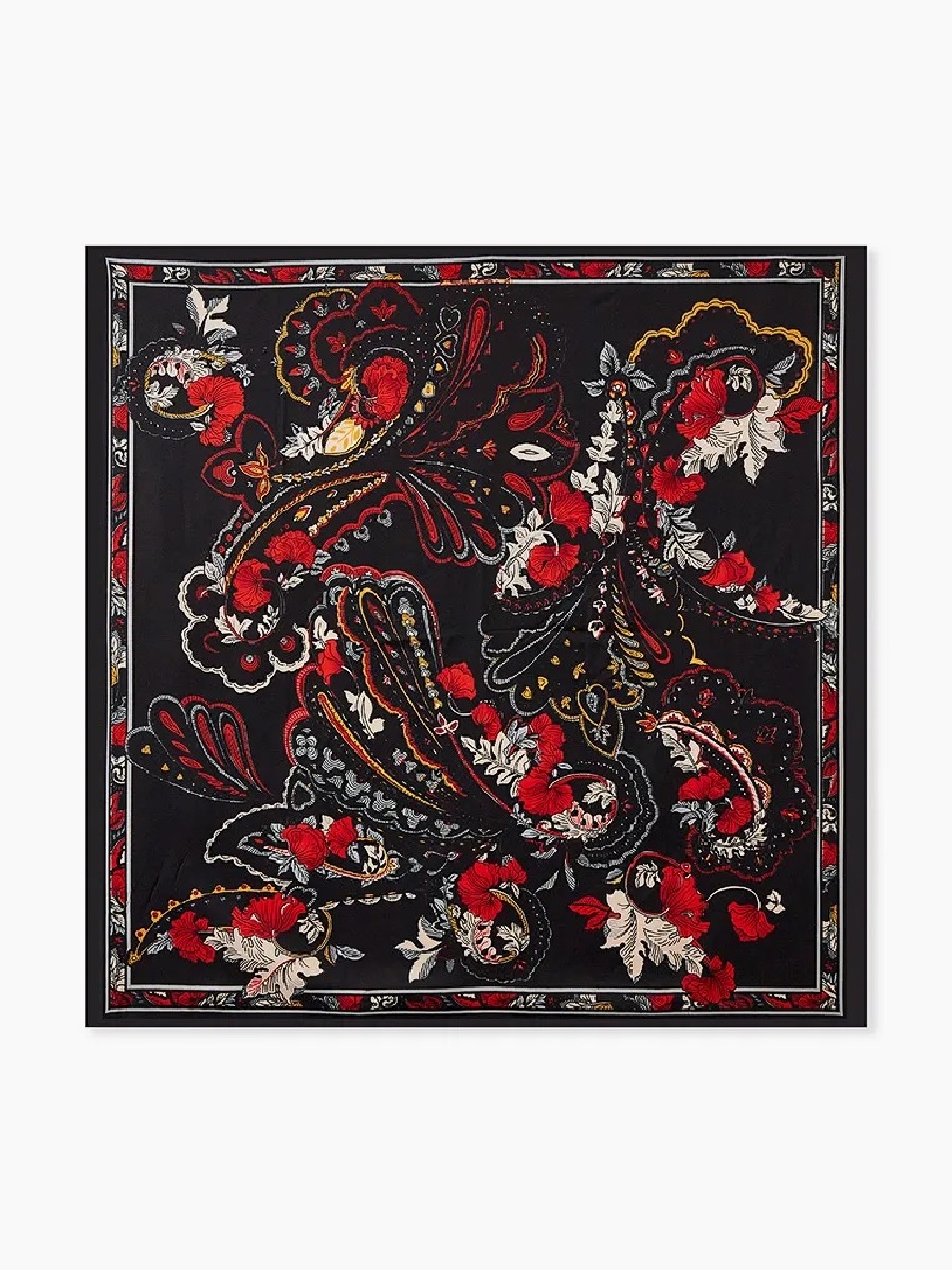

Палантин женский Rosedena shawlcyrm18150 черный, 90х90 см, shawlcyrm18150