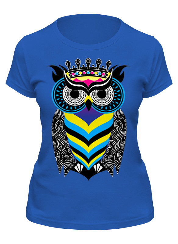 

Футболка женская Printio Сова арт синяя 2XL, Синий, Сова арт