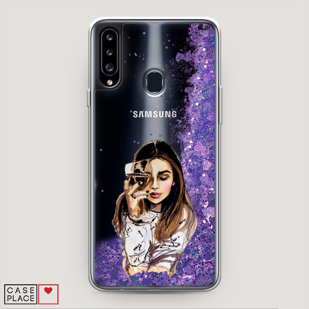 

Чехол Awog на Samsung Galaxy A20s / Самсунг A20s "Девушка с бокалом", Разноцветный, 2100892-1