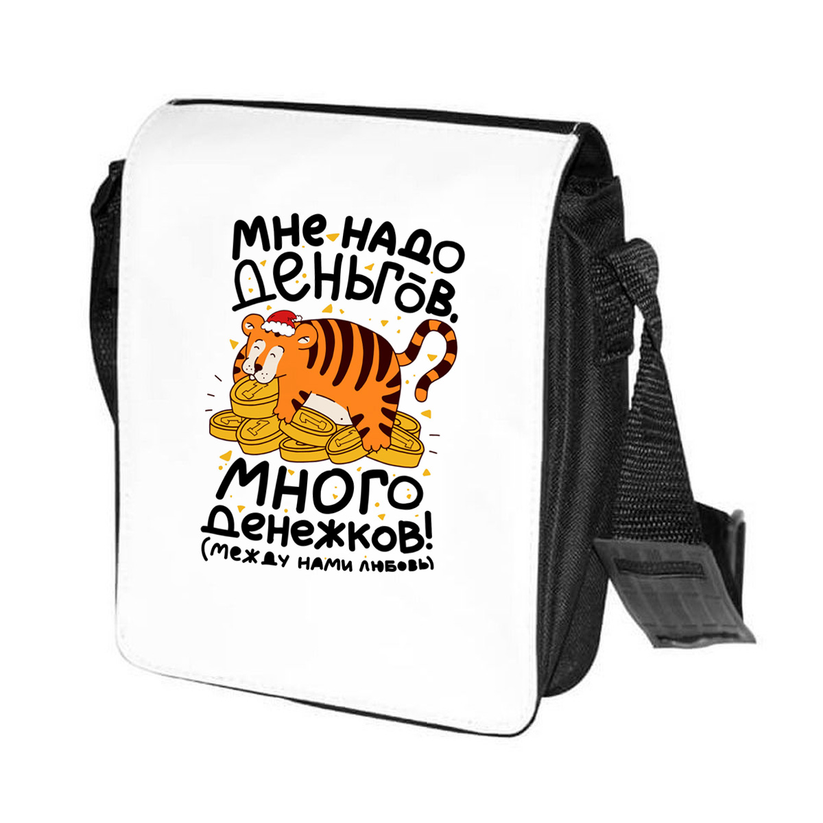 

Сумка унисекс CoolPodarok CN03114 черно-белый, Черный;белый, CN03114