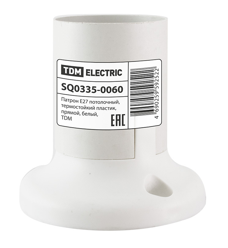 Патрон для лампы Е27 потолочный прямой TDM Electric SQ0335-0060 (комплект из 5 шт)