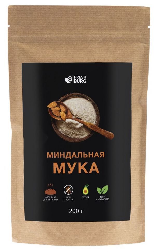 

Мука миндальная Freshburg, 200 г, FR00049P