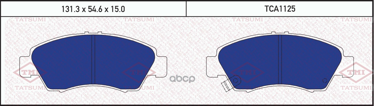 Тормозные колодки Tatsumi передние дисковые tca1125 100040363995