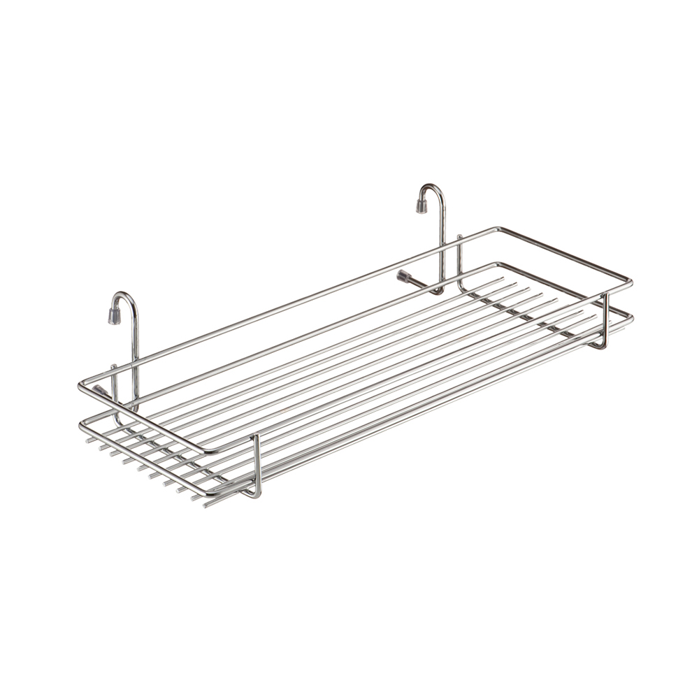 Полка для рейлинга одноярусная 450х215х105 мм хром
