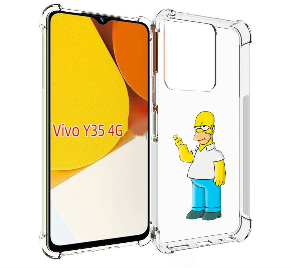 

Чехол MyPads гомер-симпсон для Vivo Y35 4G 2022 / Vivo Y22, Прозрачный, Tocco