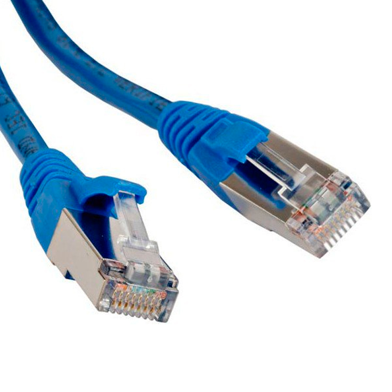 

Кабель Hyperline RJ45-RJ45 вилка-вилка 5м (PC-LPM-STP-RJ45-RJ45-C5e-5M-LSZH-BL) синий