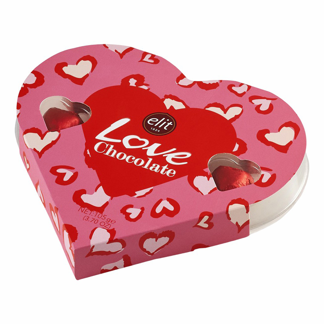 Конфеты шоколадные Elit 1924 Love Chocolate с пралине из фундука 105 г