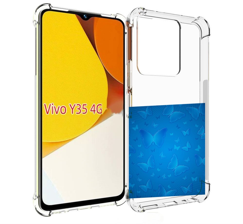 

Чехол MyPads голубые-бабочки для Vivo Y35 4G 2022 / Vivo Y22, Прозрачный, Tocco