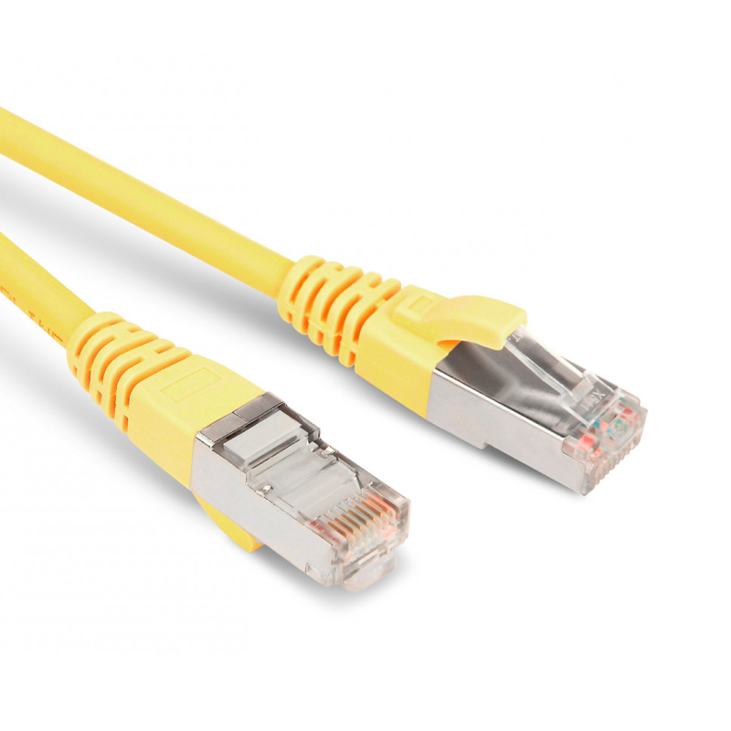 

Кабель Hyperline RJ45-RJ45 вилка-вилка 3м (PC-LPM-STP-RJ45-RJ45-C5e-3M-LSZH-YL) желтый