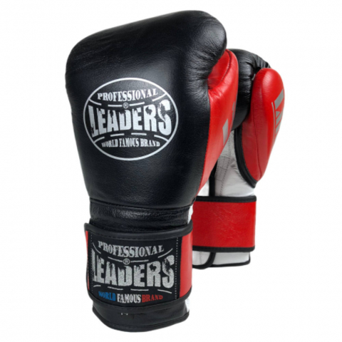 фото Перчатки боксерские leaders liteseries bk/rd 20 oz