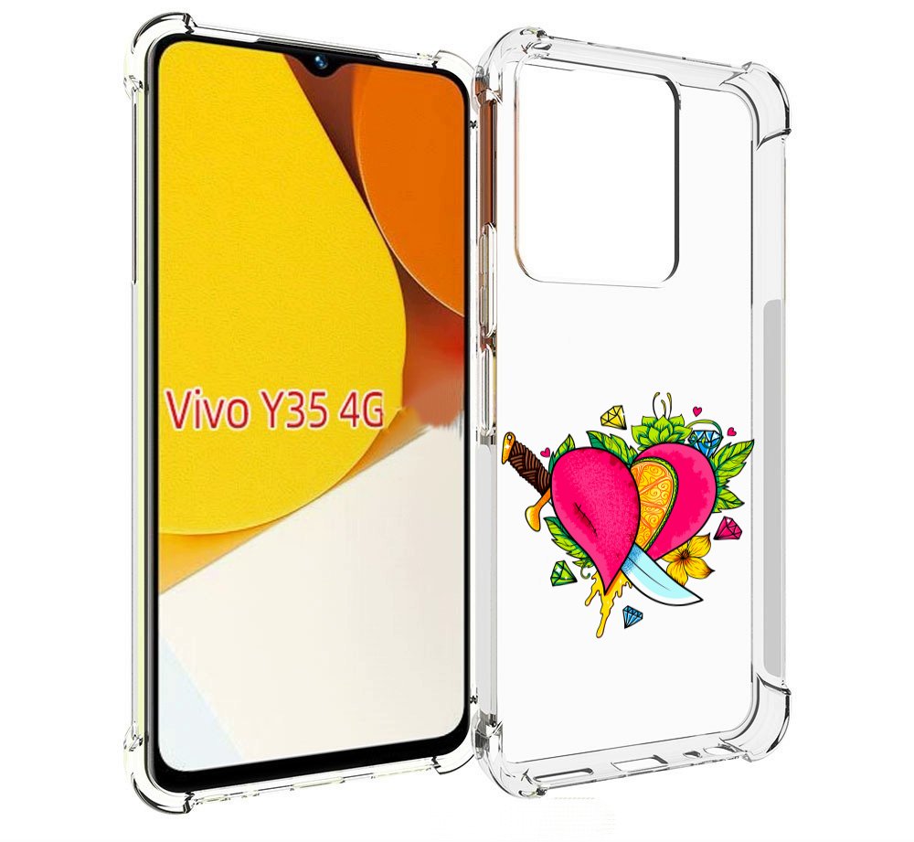 

Чехол MyPads Фруктовое сердце для Vivo Y35 4G 2022 / Vivo Y22, Прозрачный, Tocco