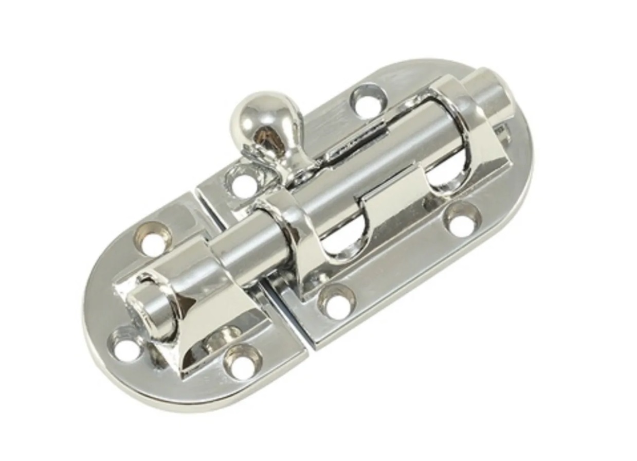 

Шпингалет овальный ШП-3091/55мм CP, цвет-Хром, Серебристый