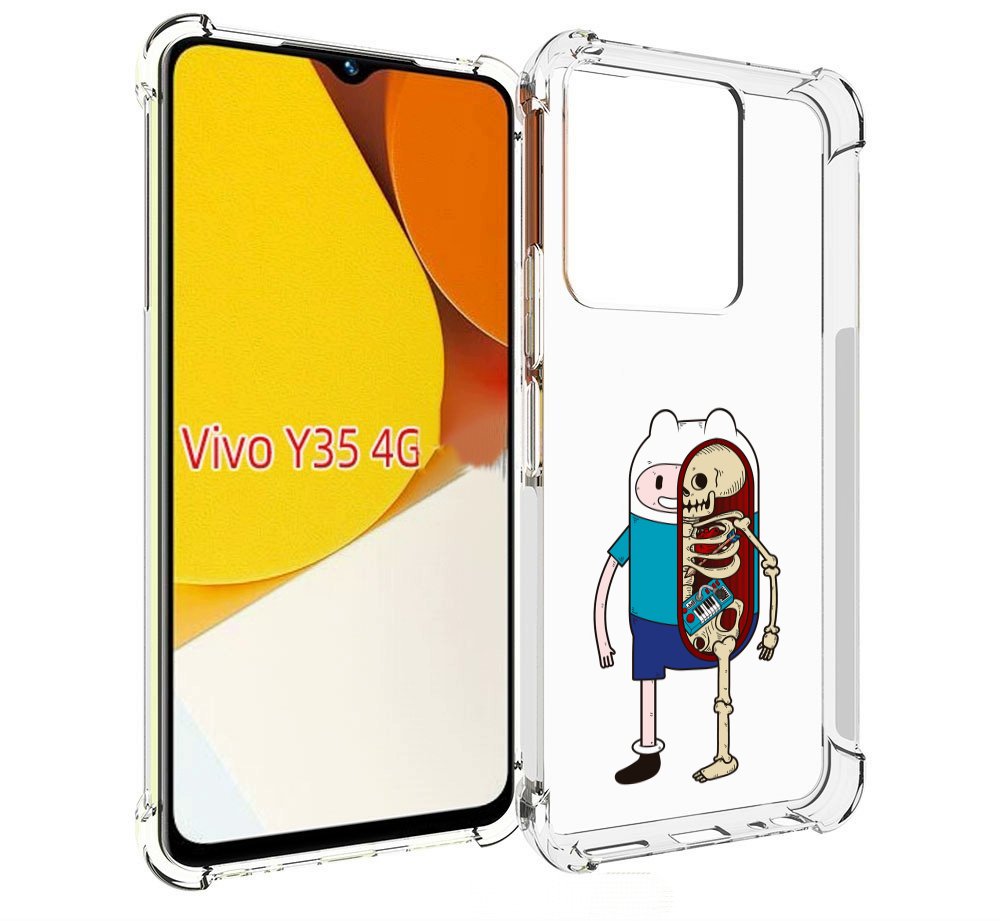 

Чехол MyPads Финн скелет для Vivo Y35 4G 2022 / Vivo Y22, Прозрачный, Tocco