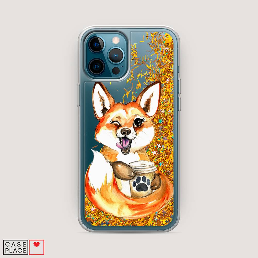 

Чехол Awog на Apple iPhone 12 Pro / Айфон 12 Pro "Подмигивающая лиса с кофе", Разноцветный, 12890-1