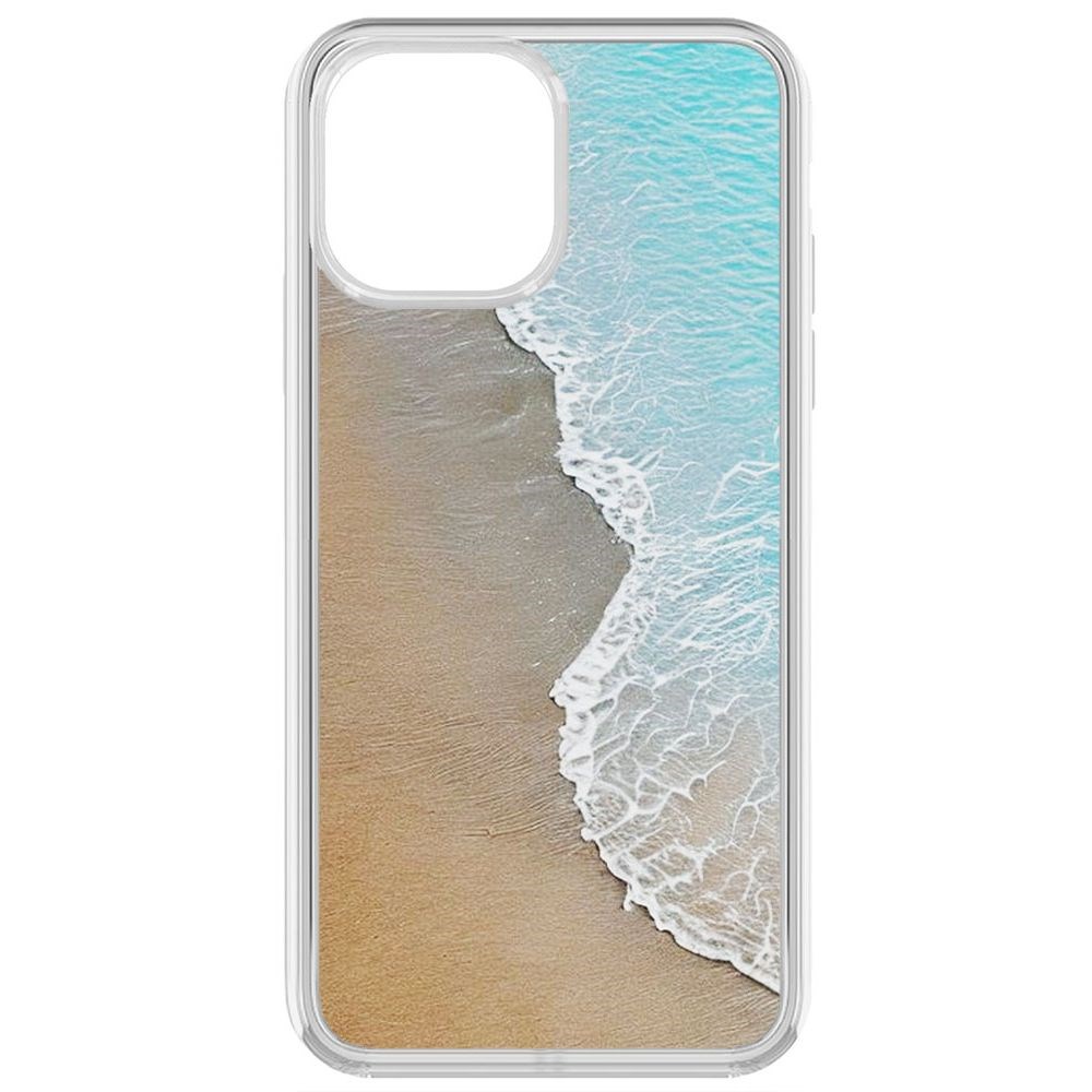 

Чехол-накладка Krutoff Clear Case Прибой для iPhone 13 Pro Max, Прозрачный