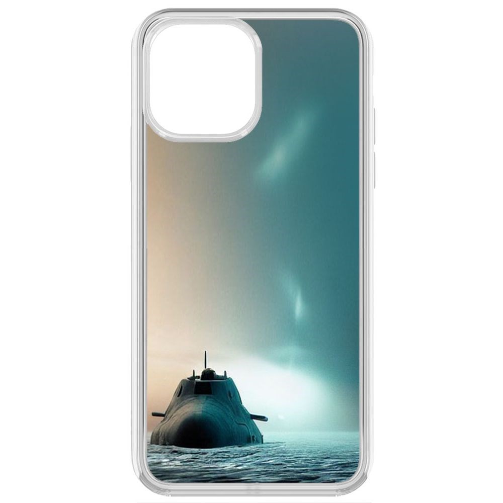 

Чехол-накладка Krutoff Clear Case Подлодка для iPhone 13 Pro Max, Прозрачный