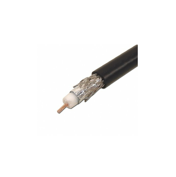 Кабель Hyperline Coax - Coax, 100м Black