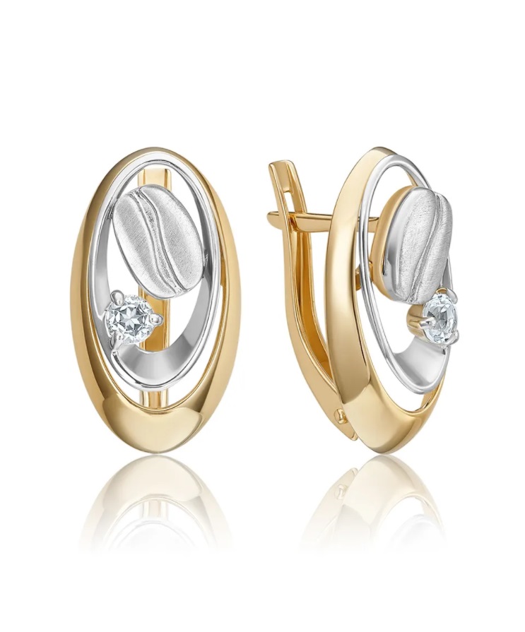 

Серьги из комбинированного золота с топазом PLATINA jewelry 02-4923-01-201-1121, 02-4923-01-201-1121