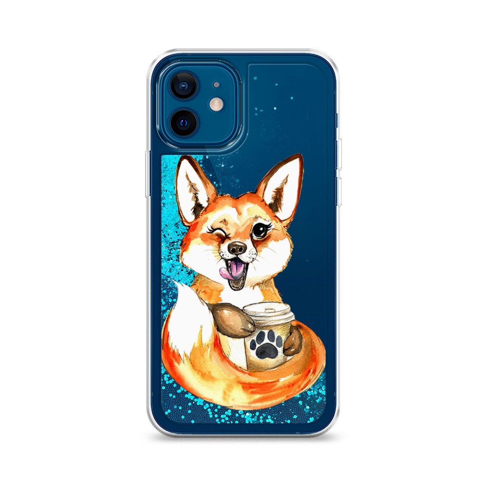 

Чехол Awog на Apple iPhone 12 / Айфон 12 "Подмигивающая лиса с кофе", Разноцветный, 12593-1